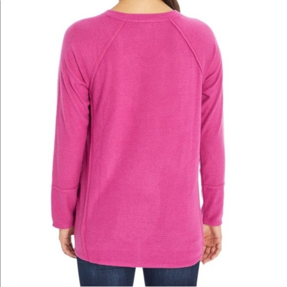 Wildfox Haley Fuchsia Brushed Sweatshirt Medium - Picture 2 of 10